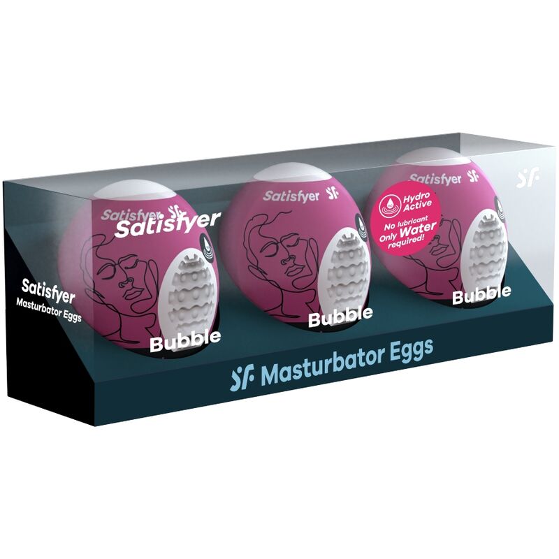 SATISFYER - 3 OUS MASTURBADORS BUBBLE