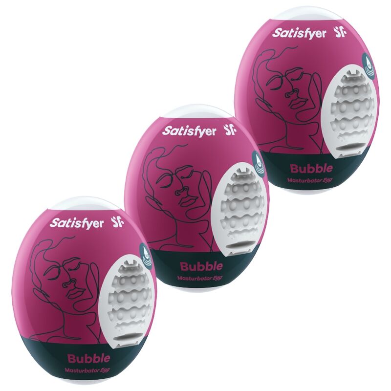 SATISFYER - 3 OUS MASTURBADORS BUBBLE