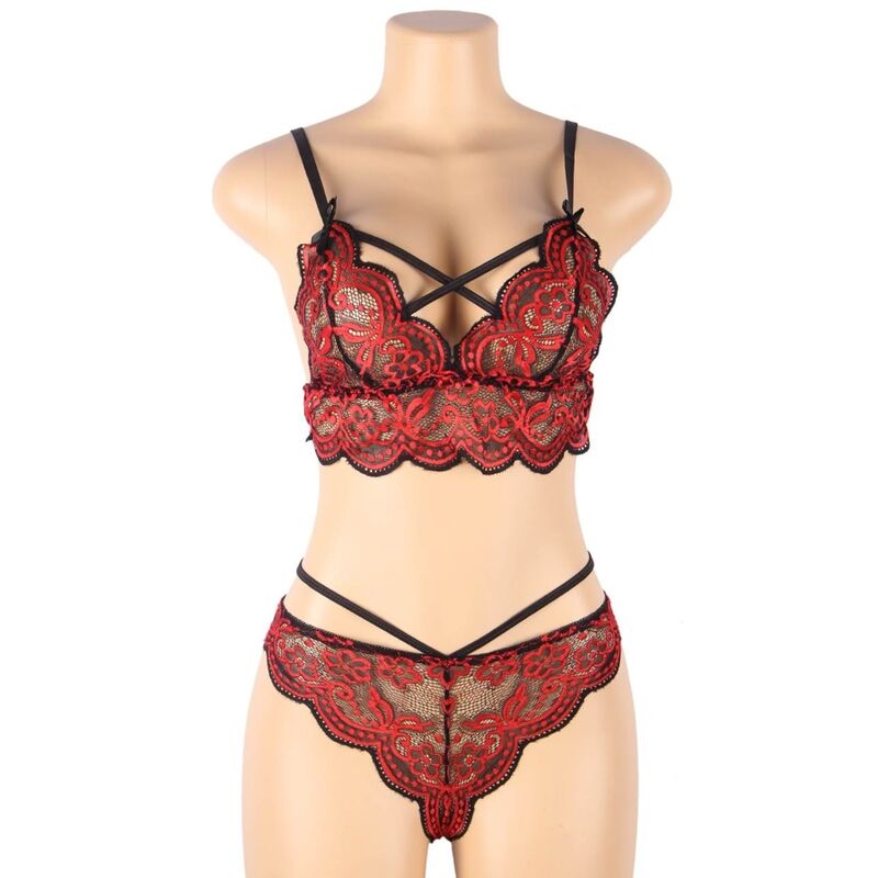 SUBBLIME - SET DOS PIEZAS TOP Y PANTIES ENCAJE