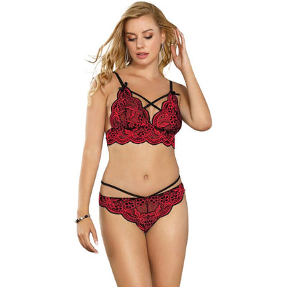 SUBBLIME - SET DOS PIEZAS TOP Y PANTIES ENCAJE
