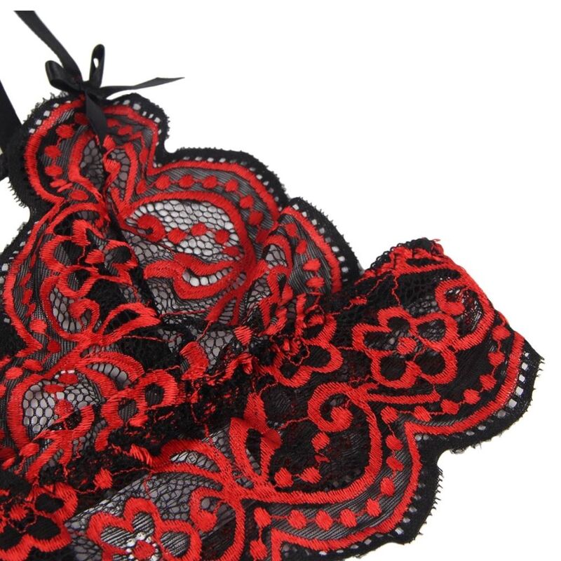 SUBBLIME - SET DOS PIEZAS TOP Y PANTIES ENCAJE L/XL