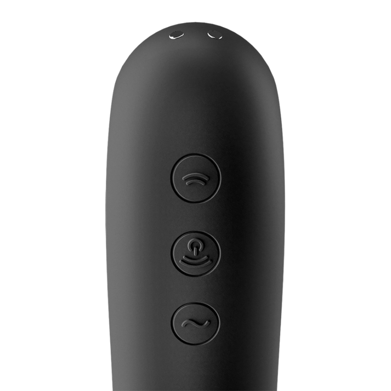 SATISFYER - DUAL KISS CLITORAL STIMULATOR BLACK