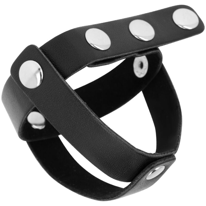 OHMAMA FETISH - FUNDA CUERO DE CASTIDAD PARA TESTÍCULOS