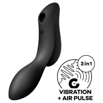SATISFYER - CURVY TRINITY 2 STIMULATOR AND VIBRATOR BLACK
