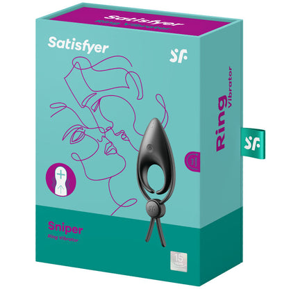 SATISFYER - SNIPER ANELL VIBRADOR NEGRE