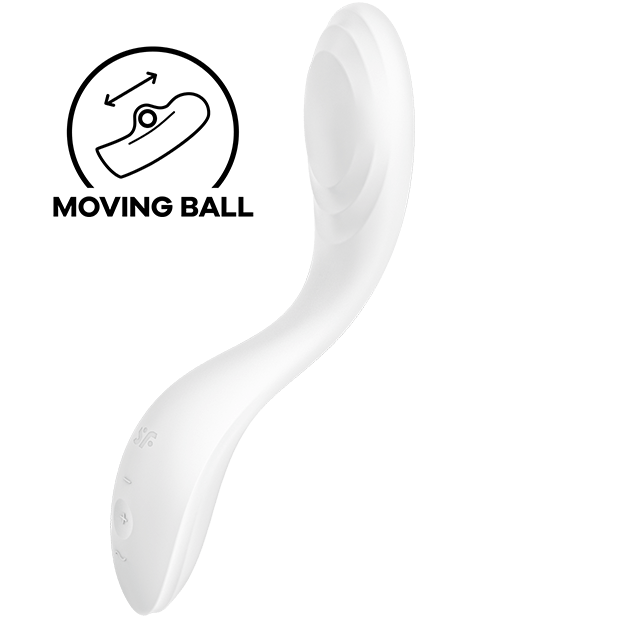 SATISFYER - ROLLING PLEASURE WHITE G-SPOT VIBRATOR