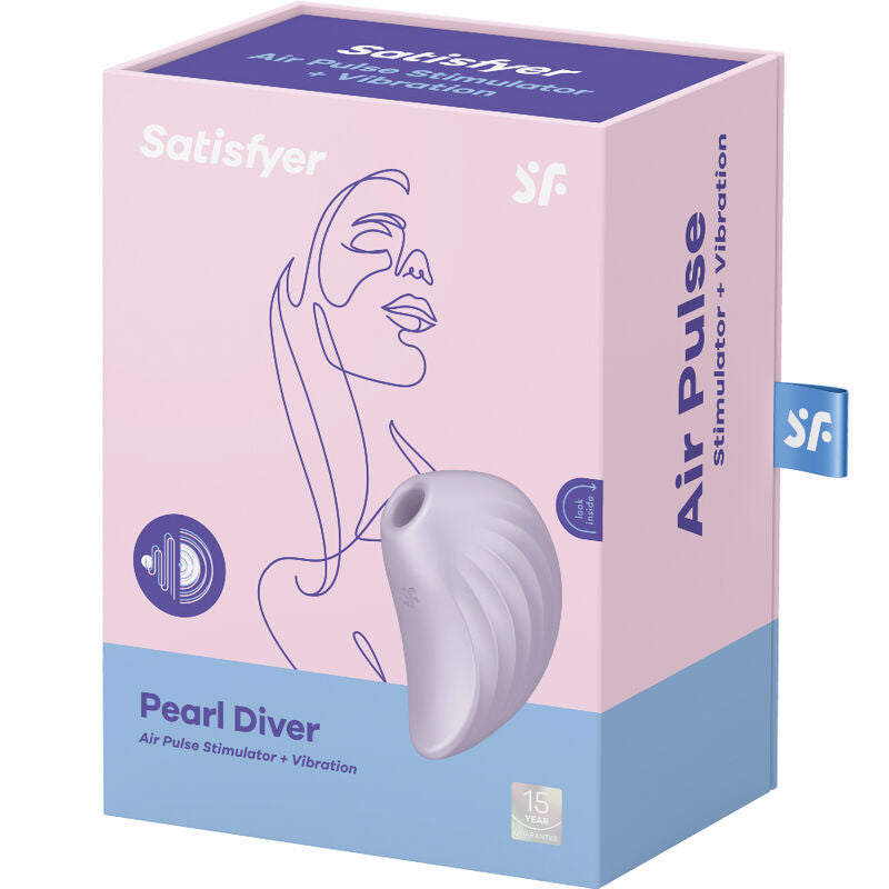 SATISFYER - PEARL DIVER STIMULATOR AND VIBRATOR VIOLET