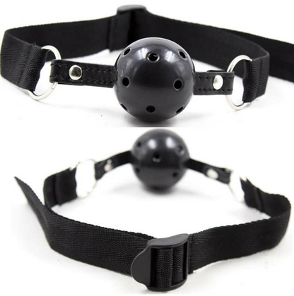 OHMAMA FETISH - BREATHABLE BLACK FABRIC BALL GAG