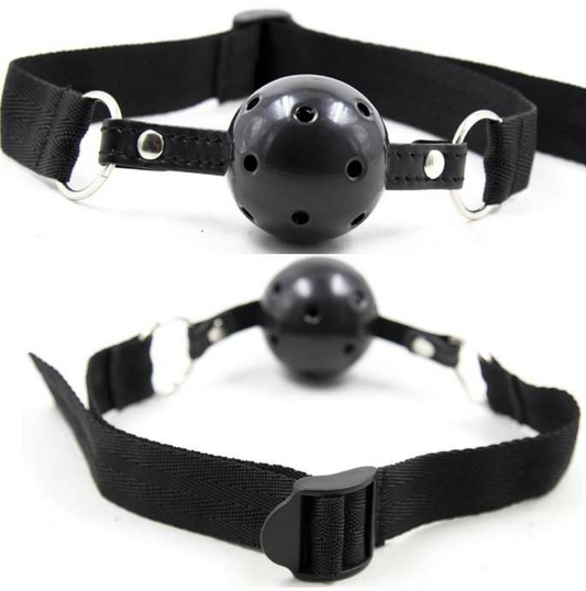 OHMAMA FETISH - BREATHABLE BLACK FABRIC BALL GAG