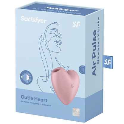SATISFYER - CUTIE HEART STIMULATOR AND VIBRATOR PINK