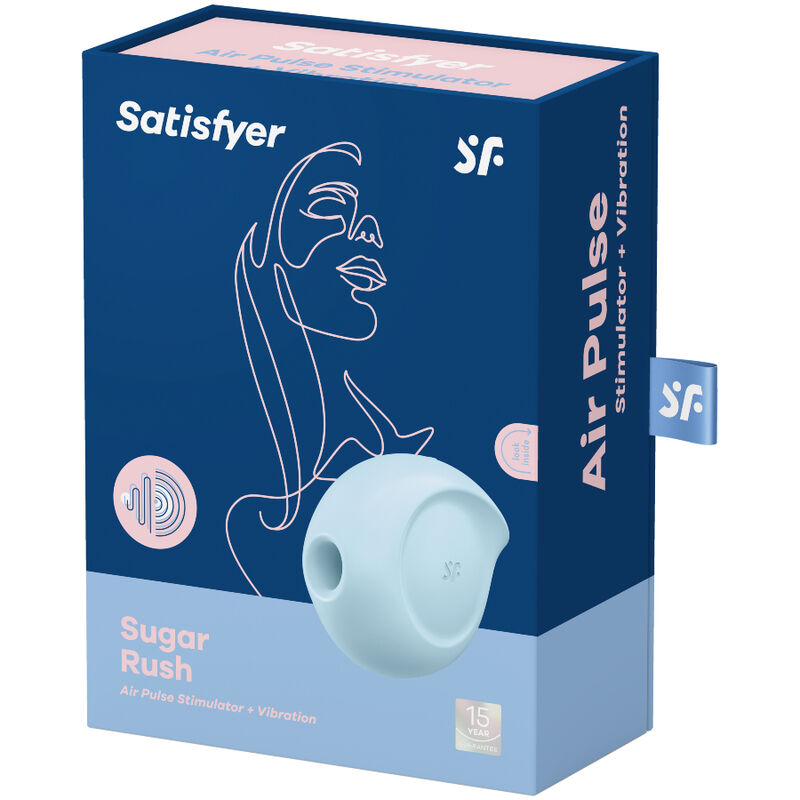 SATISFYER - SUGAR RUSH STIMULATOR AND VIBRATOR BLUE
