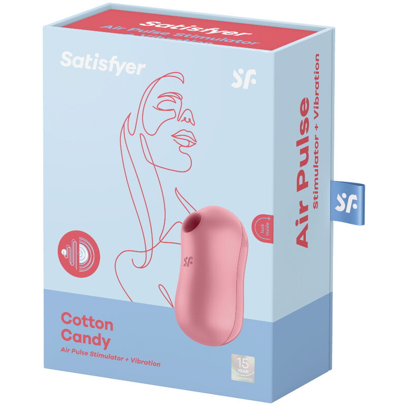 SATISFYER - COTTON CANDY STIMULATOR AND VIBRATOR PINK