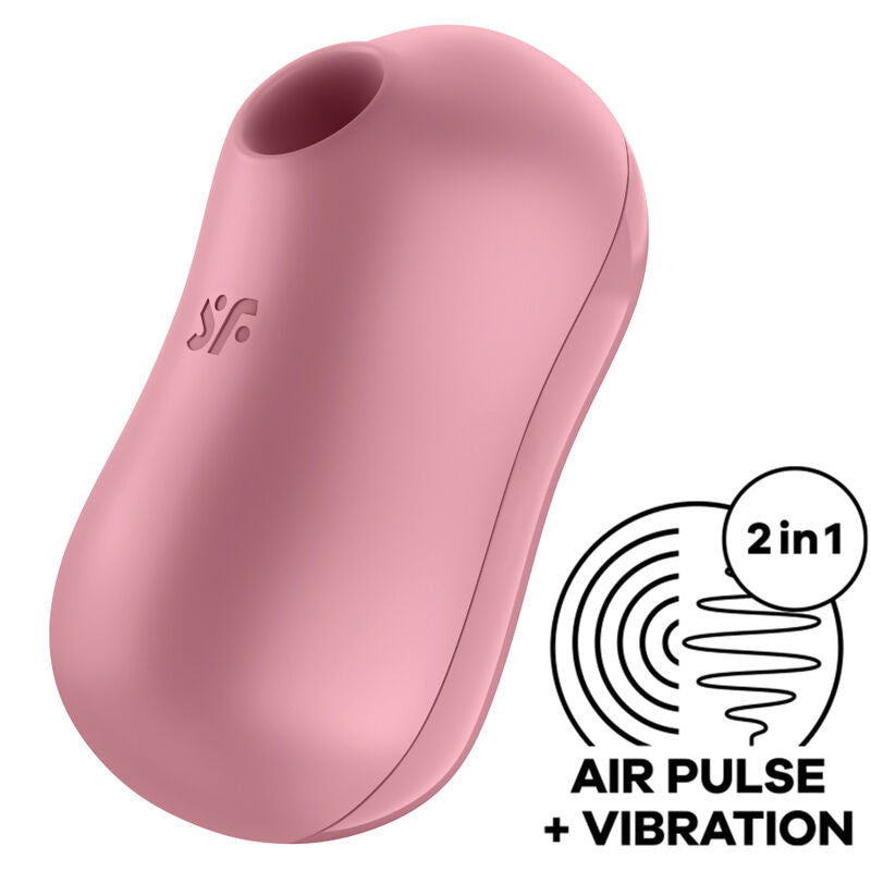 SATISFYER - COTTON CANDY STIMULATOR AND VIBRATOR PINK