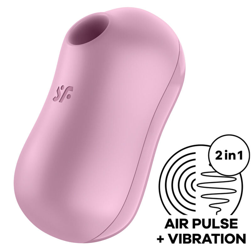 SATISFYER - COTTON CANDY STIMULATOR AND VIBRATOR LILAC