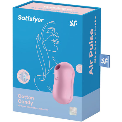 SATISFYER - COTTON CANDY STIMULATOR AND VIBRATOR LILAC