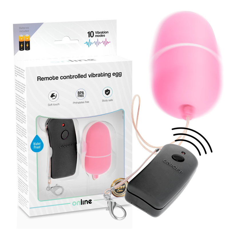 ONLINE - PINK REMOTE CONTROL VIBRATING EGG