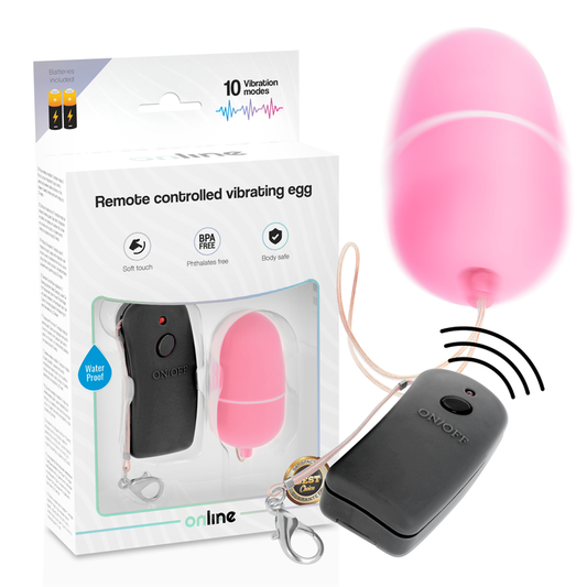 ONLINE - PINK REMOTE CONTROL VIBRATING EGG