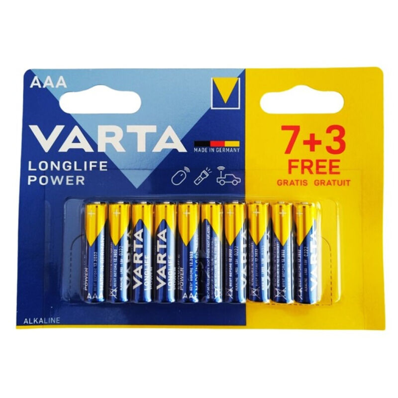 VARTA - ЛУЖНА БАТАРЕЯ LONGLIFE POWER AAA LR03 БЛІСТЕР*10