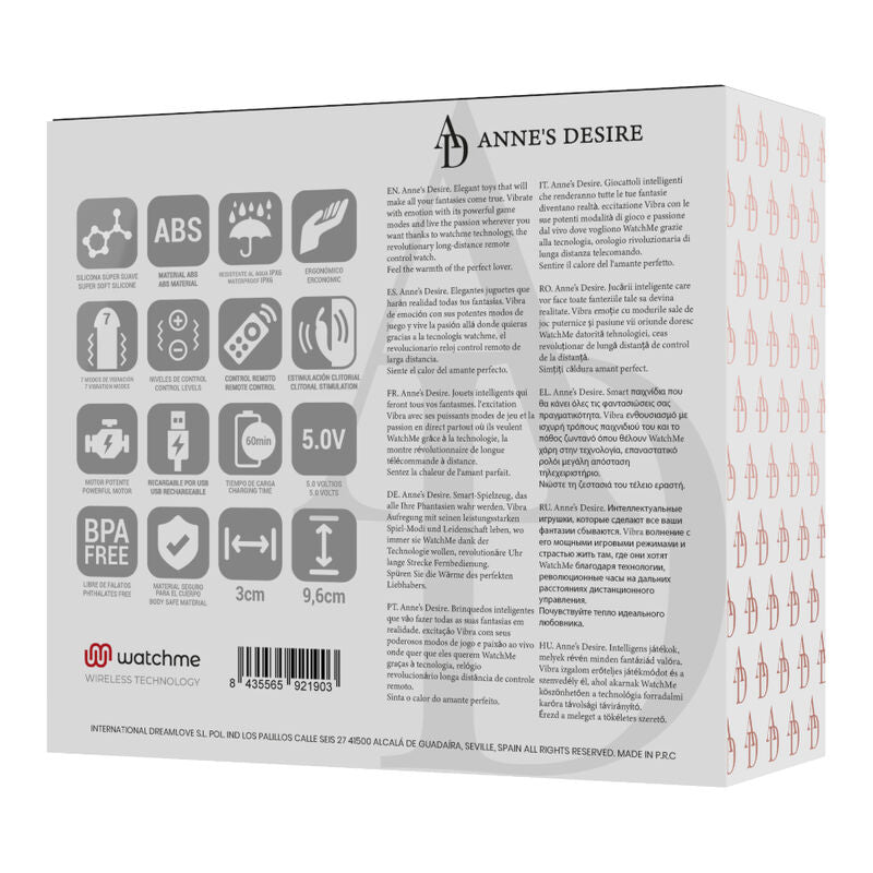 ANNE'S DESIRE - PANTY PLEASURE WATCHME TECHNOLOGY BLACK