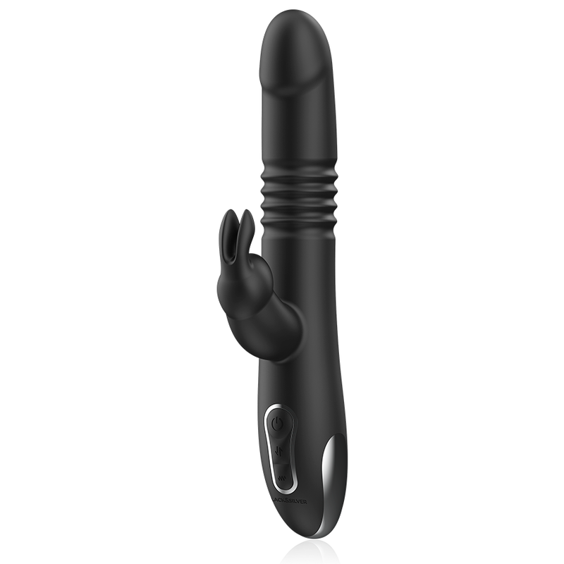 BLACK&SILVER - KENJI VIBRADOR RABBIT UP & DOWN + MANDO CONTROL REMOTO WATCHME