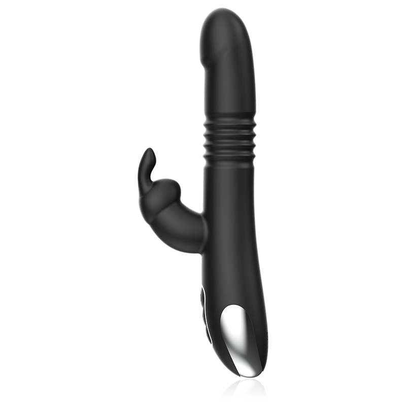 BLACK&SILVER - KENJI VIBRADOR RABBIT UP & DOWN + MANDO CONTROL REMOTO WATCHME