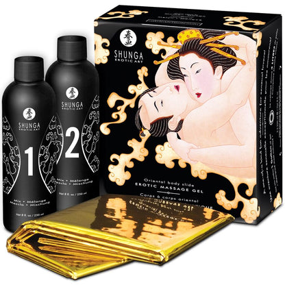 SHUNGA - GEL DE MASAJE ERÓTICO CUERPO A CUERPO ORIENTAL MELÓN MANGO