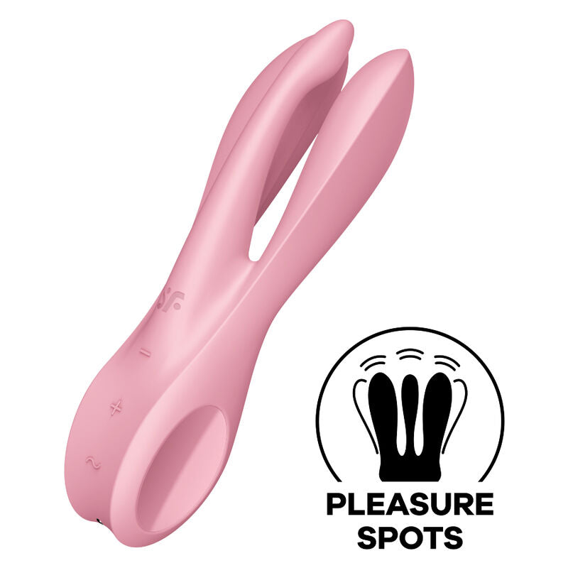 SATISFYER - THREESOME 1 PINK VIBRATOR