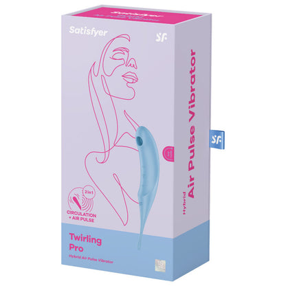 SATISFYER - TWIRLING PRO STIMULATOR AND VIBRATOR BLUE