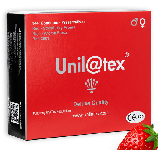 UNILATEX - PRESERVATIUS VERMELLS/MADUIXA 144 UDS