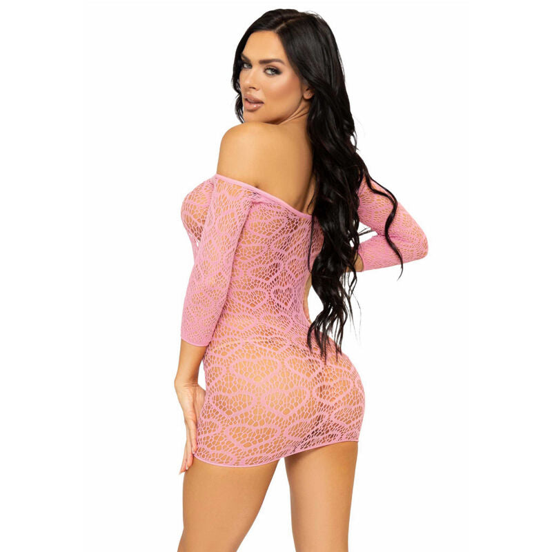 LEG AVENUE - MINI VESTIDO HEART NET ÚNICA