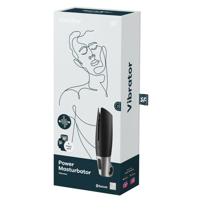 SATISFYER - POWER MASTURBATOR NEGRE I PLATA