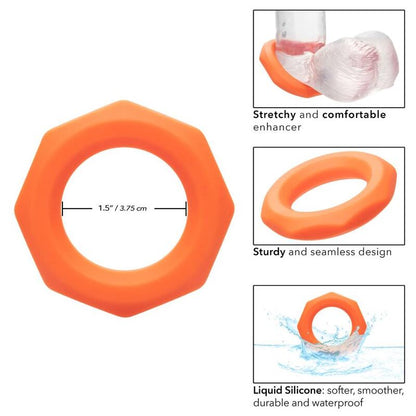 CALIFORNIA EXOTICS - ALPHA SEXAGON RING ORANGE