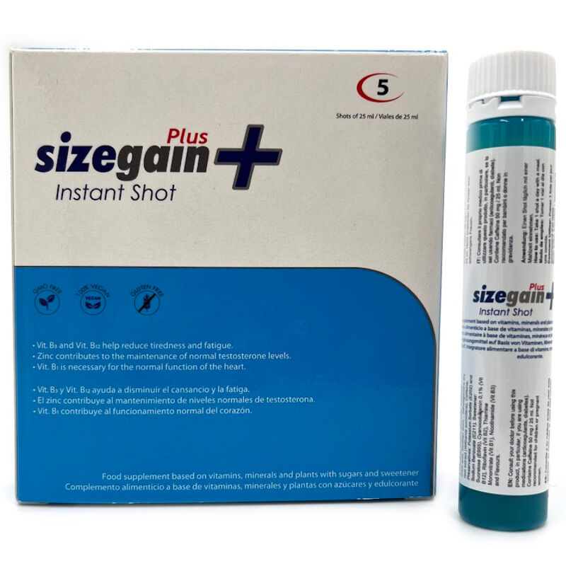 500 COSMETICS - SIZEGAIN PLUS INSTANT SHOT VIGORITZANT MASCULÍ 5 UNITATS