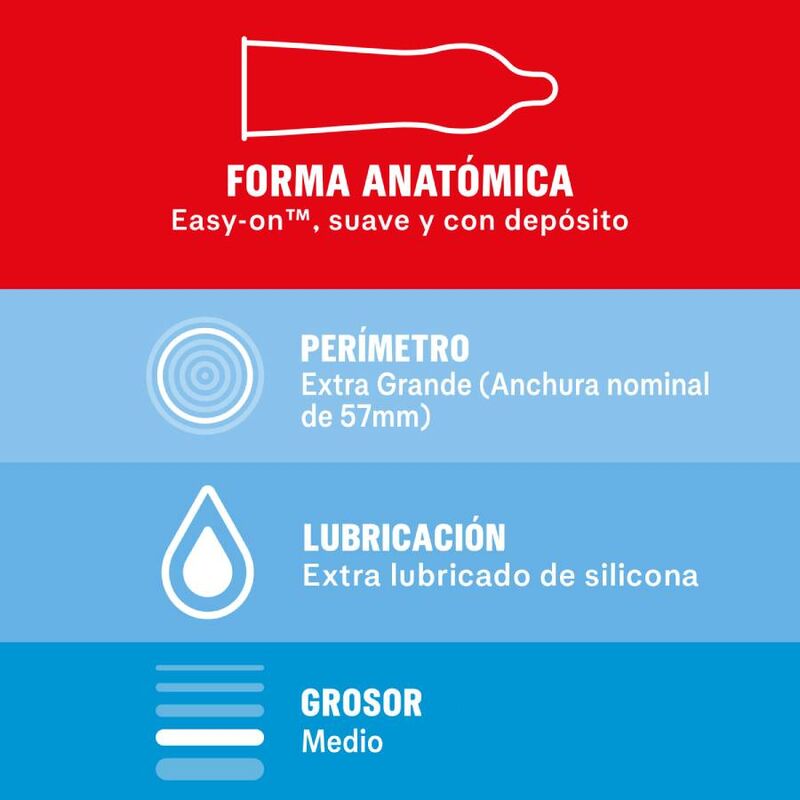 DUREX - PRESERVATIVOS SENSITIVO EXTRA LARGO XL 10 UNIDADES