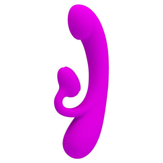 PRETTY LOVE - SINCERE VIBRATOR AND CLITORAL SUCTION TOOL, PURPLE SILICONE