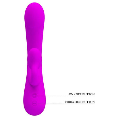 PRETTY LOVE - SINCERE VIBRATOR AND CLITORAL SUCTION TOOL, PURPLE SILICONE