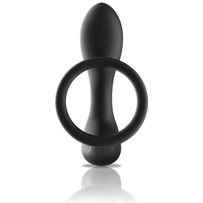 BLACK&SILVER - MASSAGIADOR ANAL CONTROLO REMOTO SILICONE RECARREGÁVEL PRETO