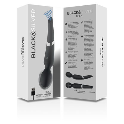 BLACK&SILVER - BECK VARINHA E SUGADOR 2 EM 1 SILICONE