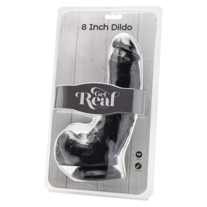 GET REAL - DILDO 20,5 CM CON TESTÍCULOS NEGRO