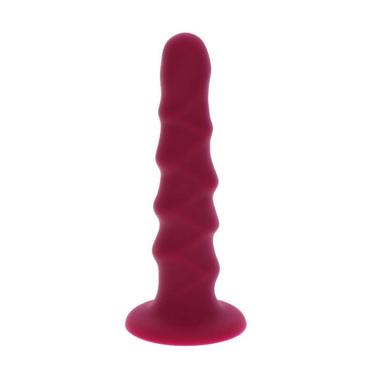 GET REAL - RIBBED DONG 12 CM ROJO