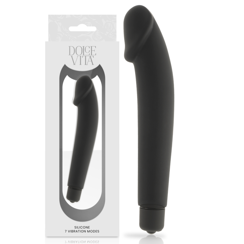 DOLCE VITA - VIBRADOR REALISTA SILICONE PRETO