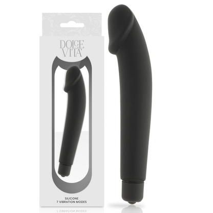 DOLCE VITA - VIBRADOR REALISTA SILICONE PRETO