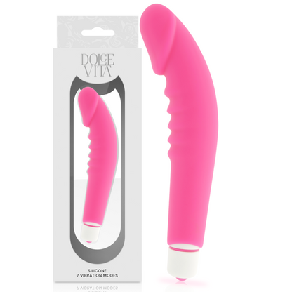 DOLCE VITA - REALISTIC PLEASURE VIBRATOR PINK SILICONE