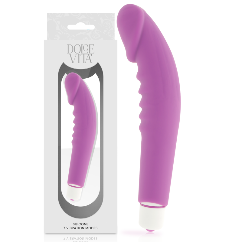 DOLCE VITA - REALISTIC PLEASURE VIBRATOR LILAC SILICONE