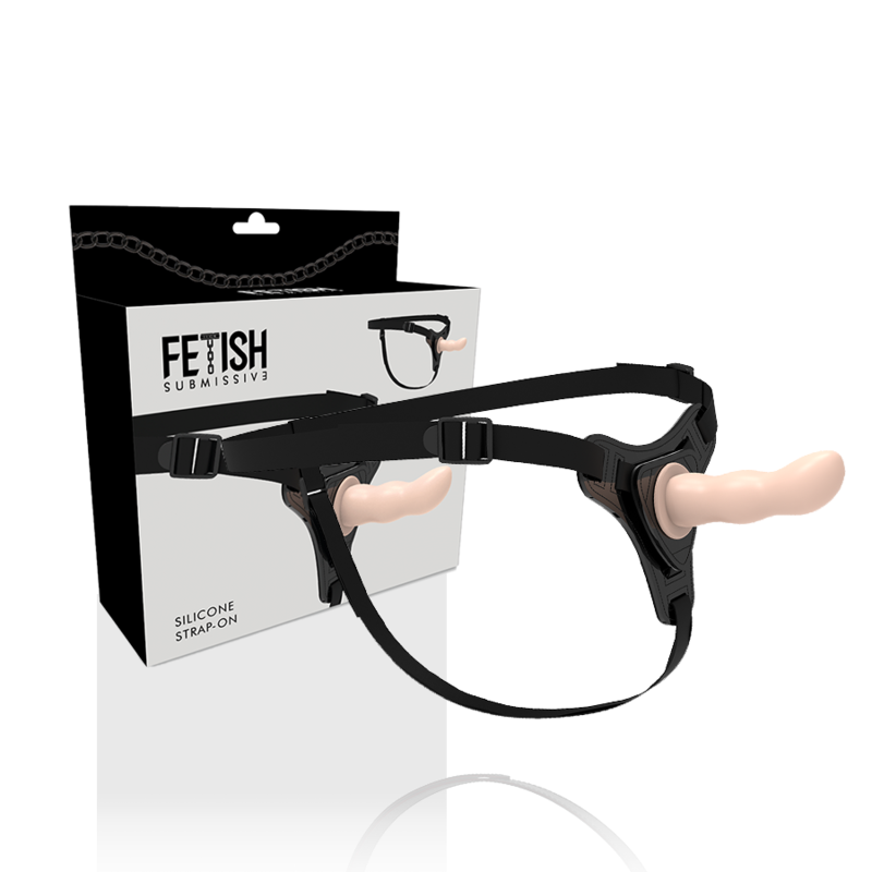 ARNÊS FÉTICHE SUBMISSIVO - SILICONE COR DE PELE G-SPOT 12.5 CM