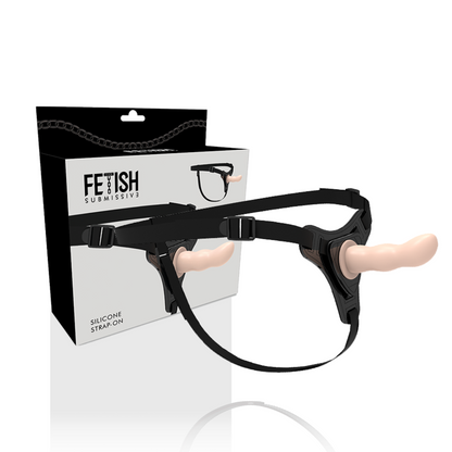 ARNÊS FÉTICHE SUBMISSIVO - SILICONE COR DE PELE G-SPOT 12.5 CM