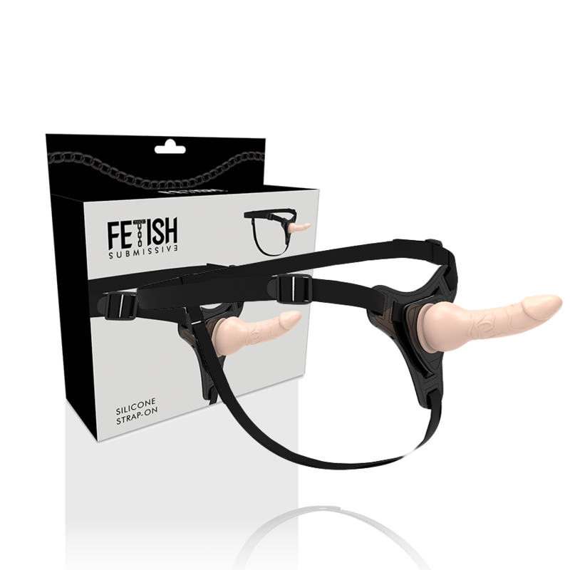 ARNÊS FETICHE SUBMISSO - SILICONE REALISTA PELE 16CM