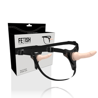 ARNÊS FETICHE SUBMISSO - SILICONE REALISTA PELE 16CM