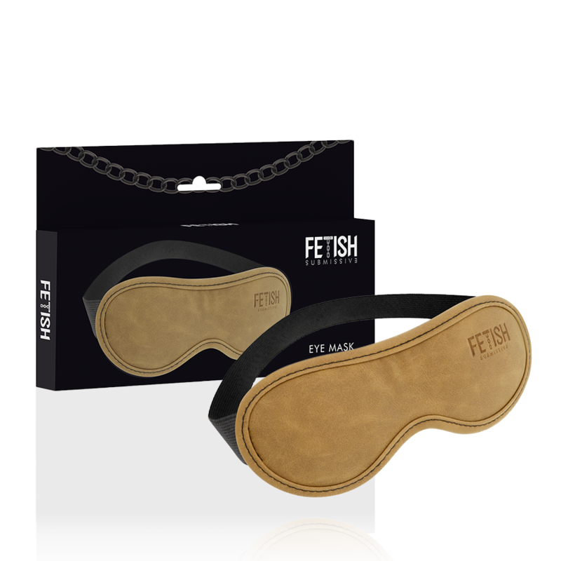 FETISH SUBMISSIVE ORIGIN - VEGAN LEATHER BLINDFOLD WITH NEOPRENE LINING