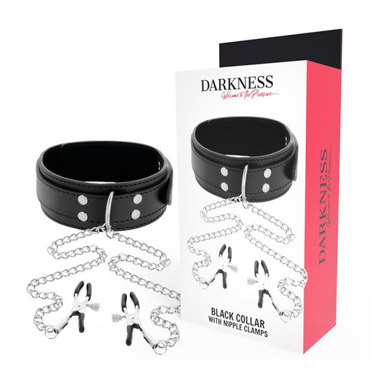 DARKNESS - NIPPLE CLAMP COLLAR BLACK